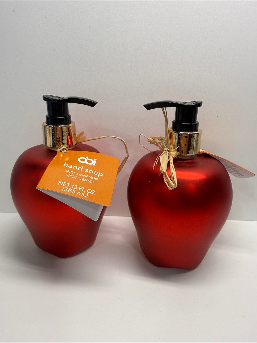 Apple Cinnamon Hand Soap Pump Bottle - Red (Set)